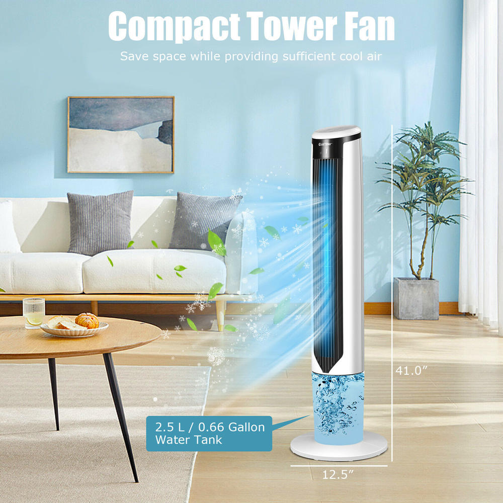 Costway 41" Evaporative Air Cooler Quiet Cooling Oscillating Fan w/ Remote Control