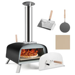 Costway Pizza Ovens Wood Pellet Pizza Maker Portable Pizza Grill Outdoor Machine