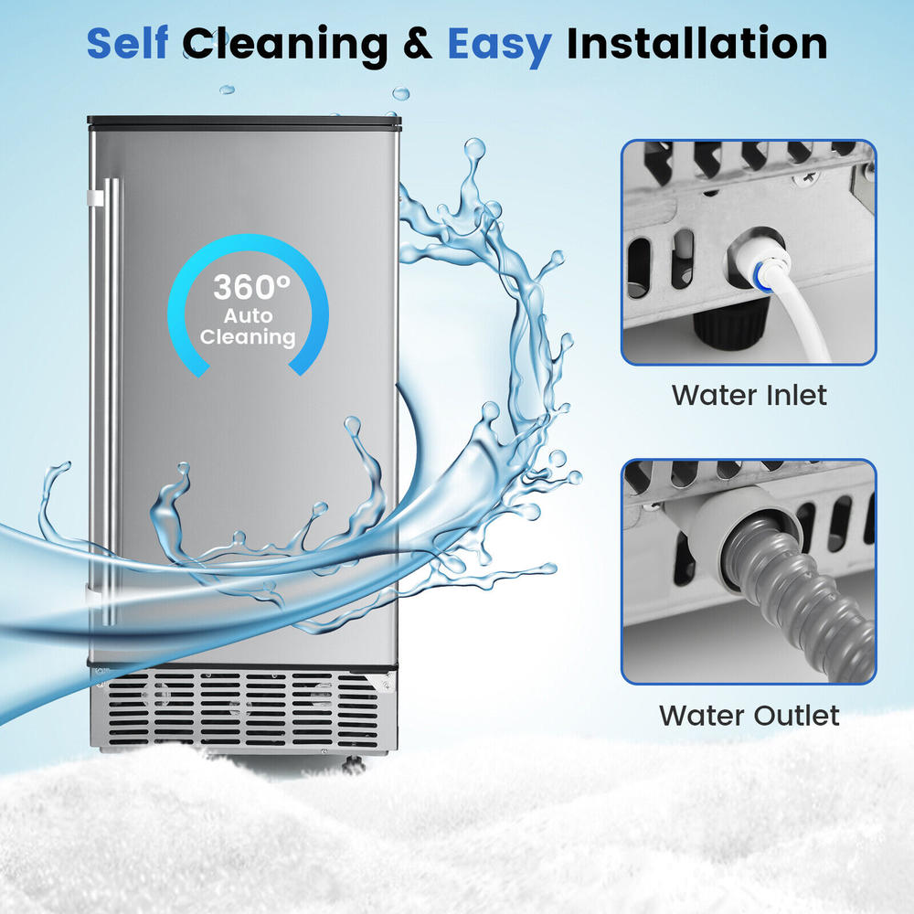 Costway Builtin Ice Maker FreeStanding/Under Counter Machine 80lbs
