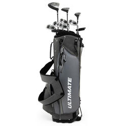 Costway Men's Complete Golf Clubs Package Set 10 Pieces Includes Alloy Driver Grey