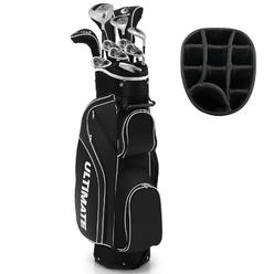 Costway Ladies Womens Complete Golf Clubs Set 10 Pieces Includes Alloy Driver Black