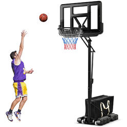 Costway 44" Quickly Height Adjusted Basketball Hoop Goal System W/Secure Bag Portable