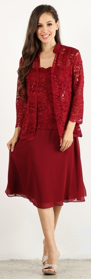 long frock with short jacket