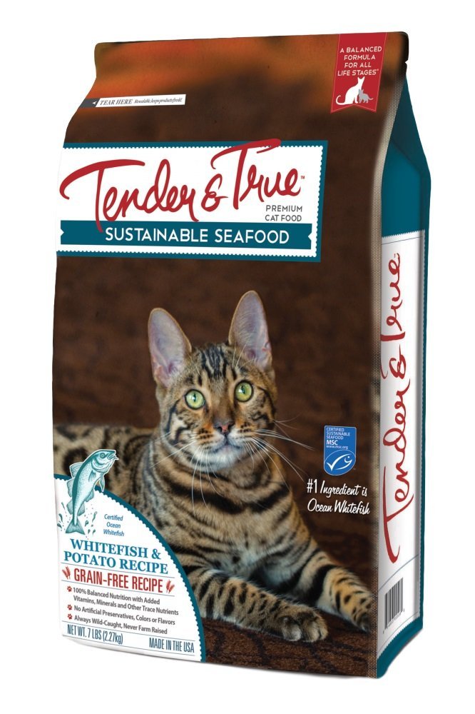 TENDER & TRUE Cat Premium  Dry Food Tender & True MSC Certified Sustainable Seafood 3lbs USA