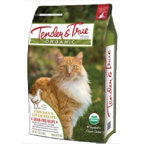 TENDER & TRUE Cat Dry Food Tender & True Organic Premium Chicken & Liver Balanced Formula 3lbs