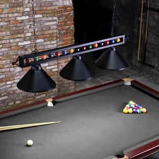 Kanstar 59 Hanging Pool Table Light Fixture For Game Room Beer Party Ball Design Metal Billiards Light With 3 Lamp Shades Su
