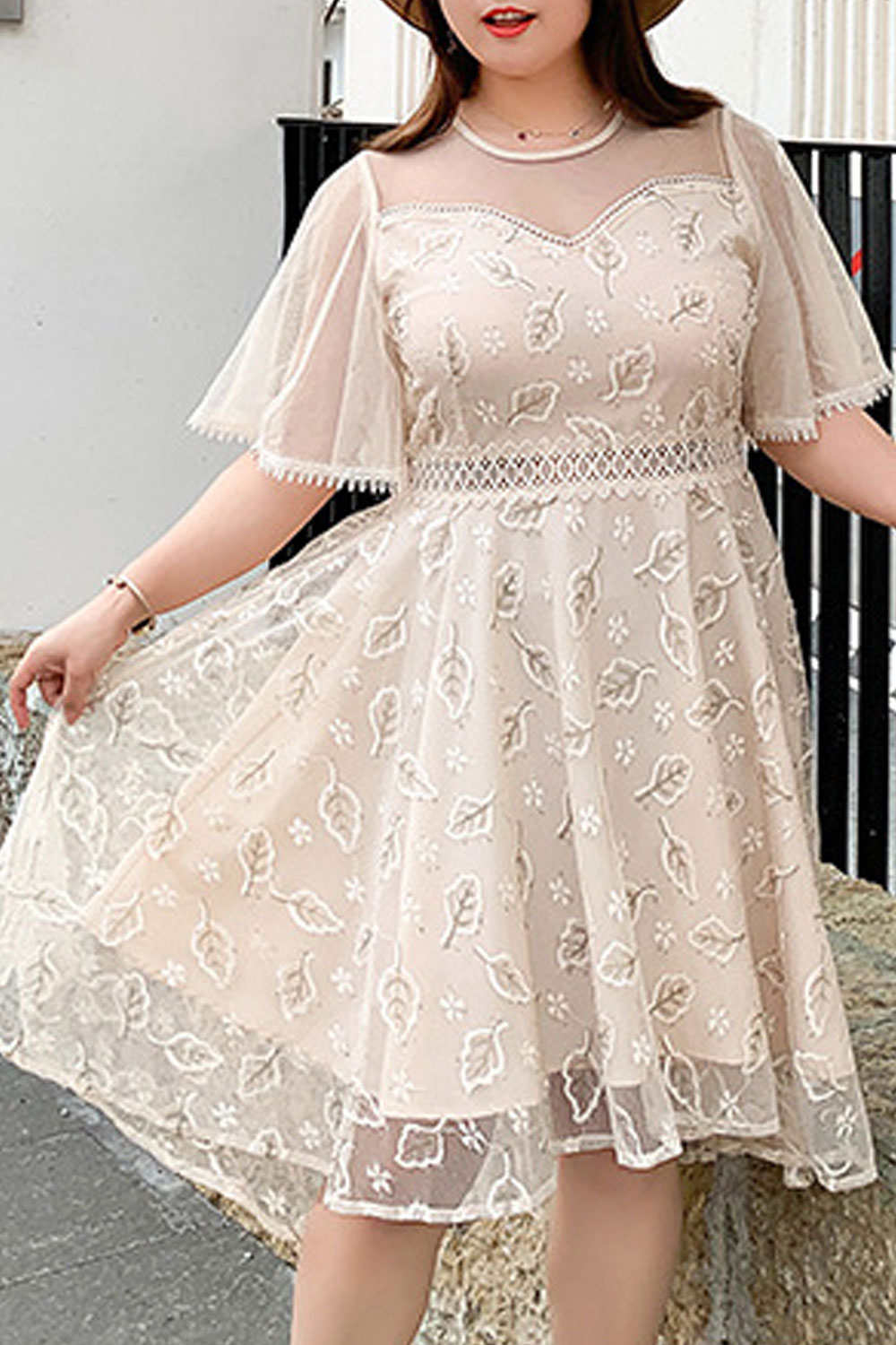 Plus size beige formal dresses Clearance
