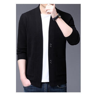ZaraBeez Men V-Neck Button Up Pocket Style Warm Classy Cardigan