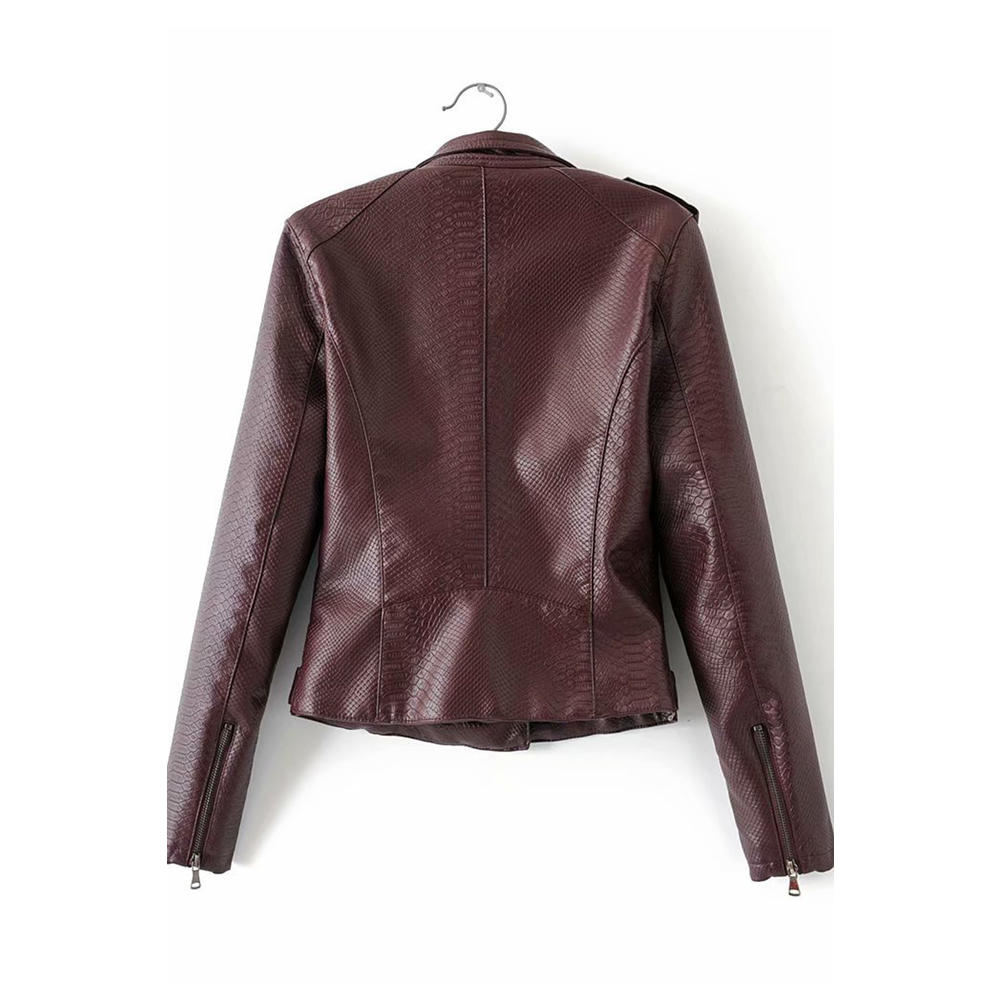 ZaraBeez Women Long Sleeve Regular Fit Comfortable Solid Pattern Leather Jacket
