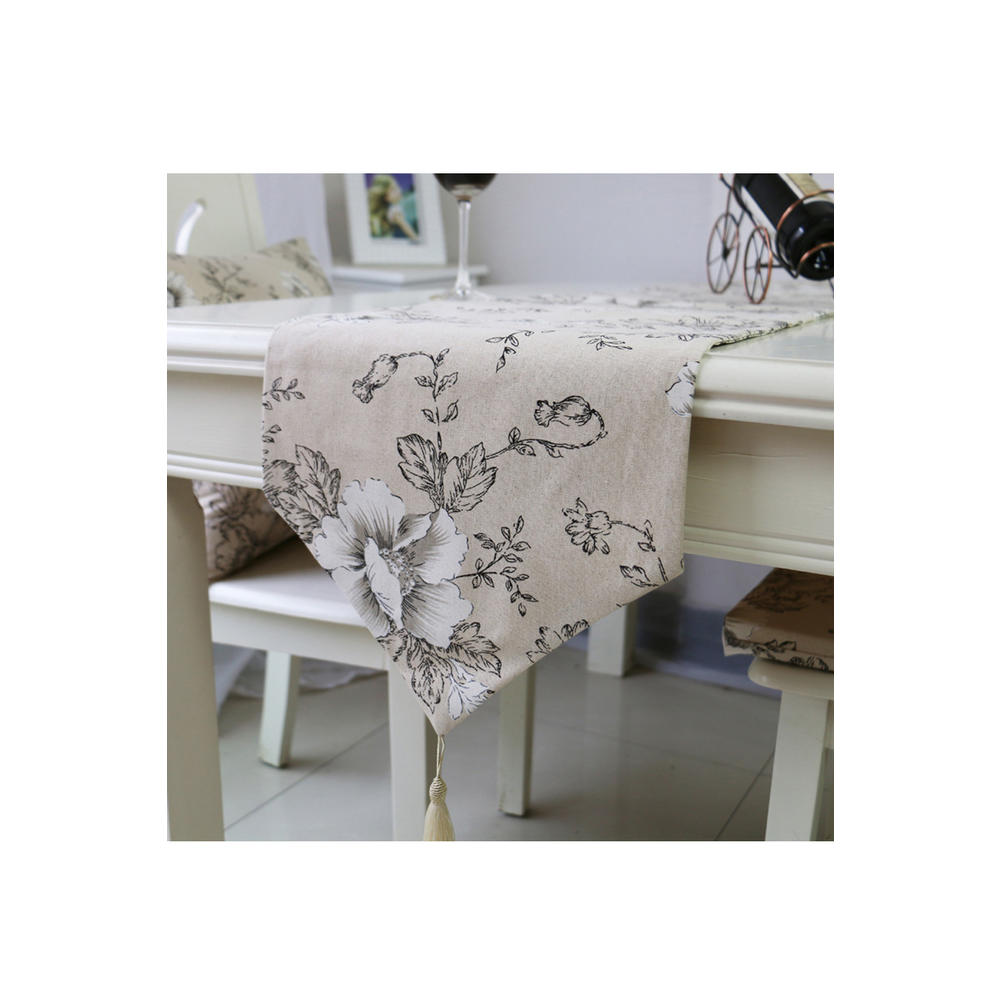 TOMCARRY Home Table Decor Floral Printed Beautiful Dining Table Runner