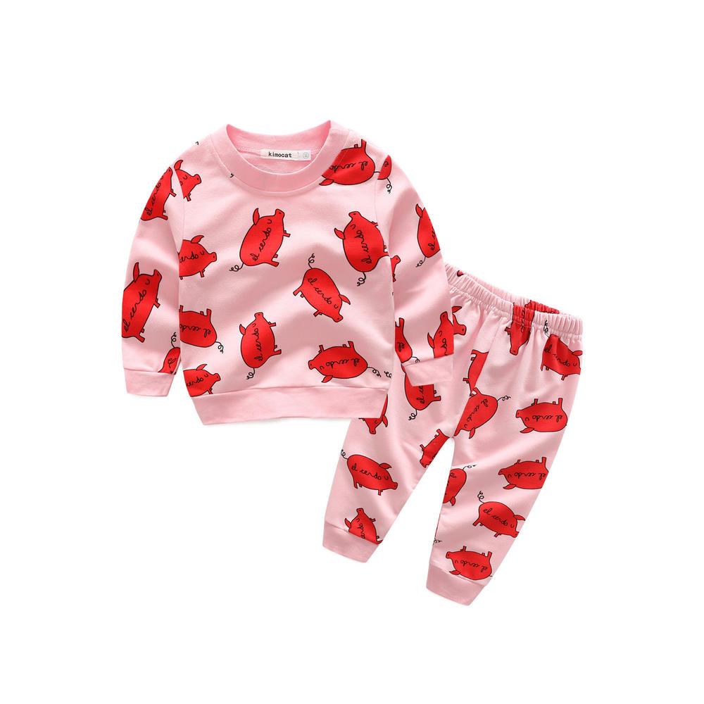 TOMCARRY Toddler Girls Beautiful Printed Style Long Sleeve Convenient Outfit Set