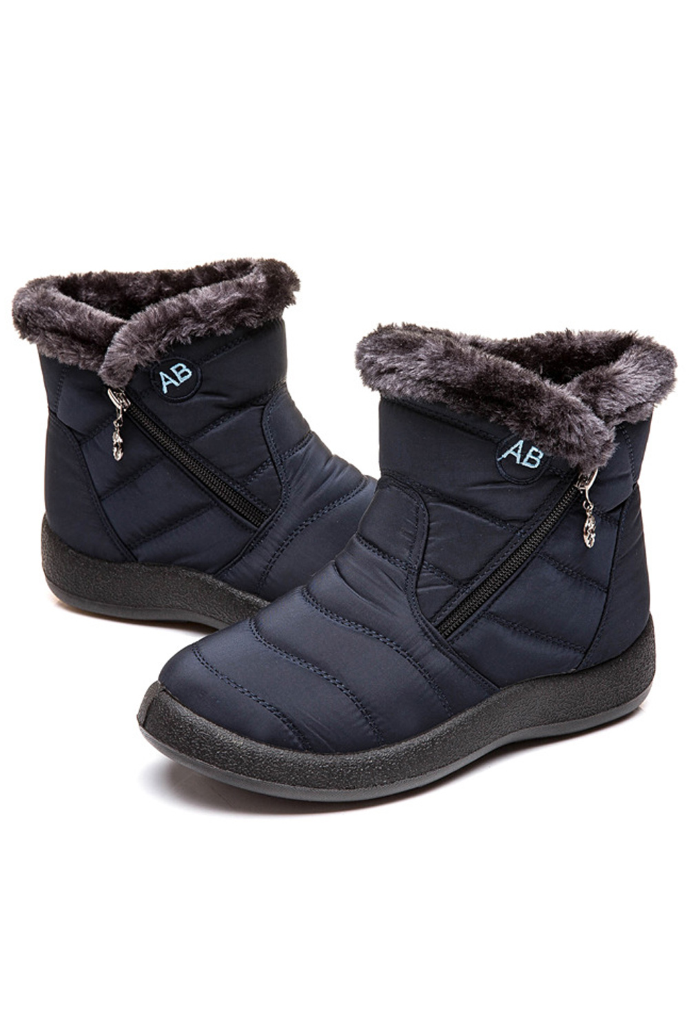 Tom Carry Women Thick Rubber Flat Surface Solid Pattern Casual High Top Warm Winter Boots