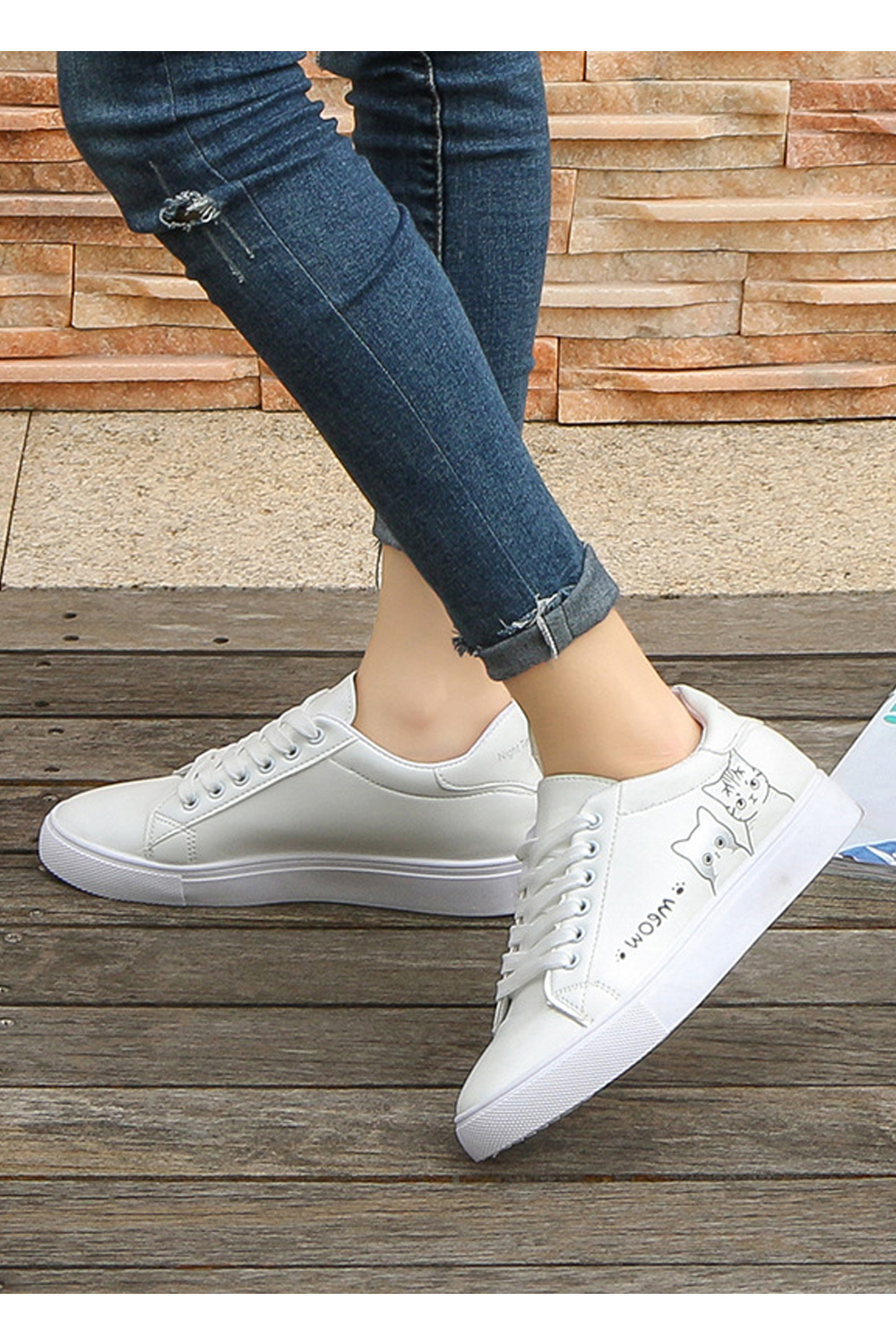 cute flat sneakers