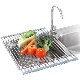 Roll Up Dish Drying Rack, Seropy Over The Sink Dish Drying Rack Kitchen Rolling  Dish Drainer, Foldable Sink Rack