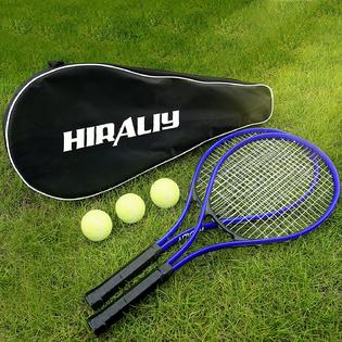 HIRALIY Adult Recreational 2 Players Tennis Rackets ,27 Inch Super Lightweight Tennis Racquets for Student Training Tennis and Beginners, Tennis Racket Set for Outdoor Games