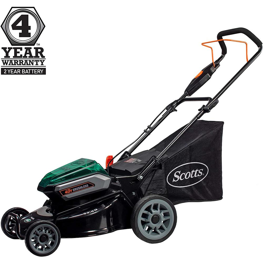 Scotts Outdoor Power Tools 61940S 19-Inch 40-Volt Cordless Lawn Mower, 5Ah Battery and Fast Charger Included