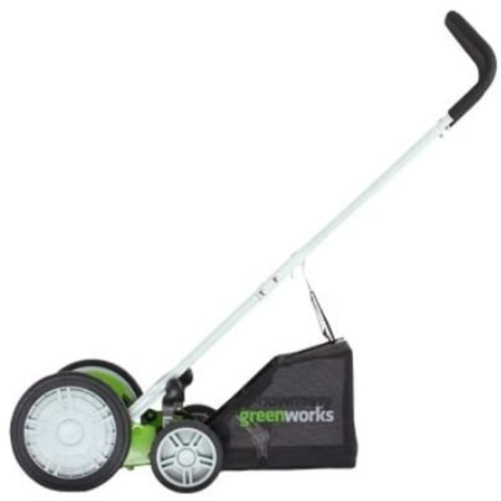 Greenworks 18-Inch Reel Lawn Mower with Grass Catcher 25062