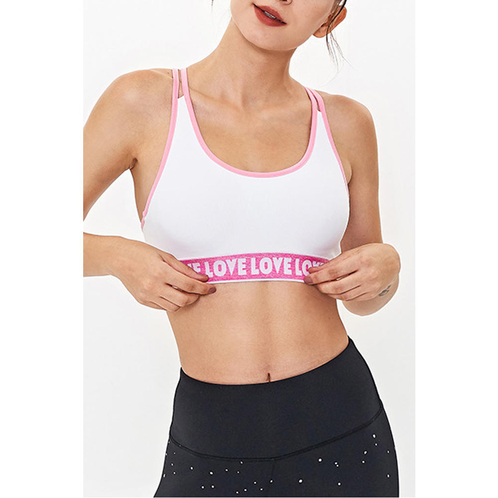 TOMCARRY Women Printed Top Tight Bust Activewear Bra