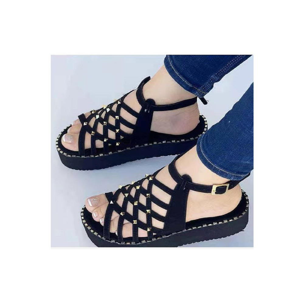 Yazona Women Hollow Styled Thin Strape Thick Rubber Soled Superb Solid ...