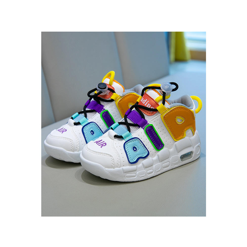 TOMCARRY Youth Girls Thick Rubber Soled High Top Splendid Solid Pattern Lightweight & Breathable Sports Shoes