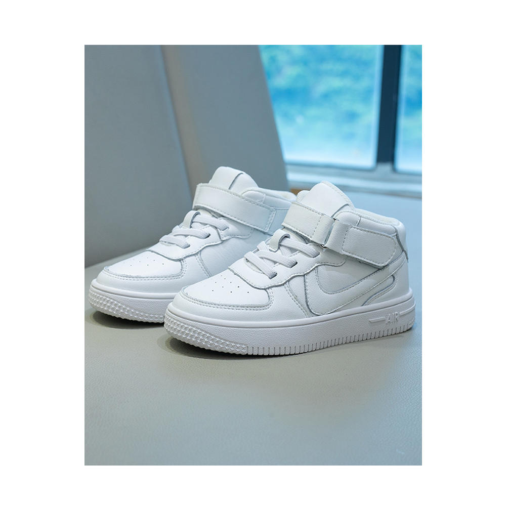 TOMCARRY Youth Girls Soft Coushioning High Top Delightful Solid Colored Stylish Round Head Velcro Closure Casual Shoes