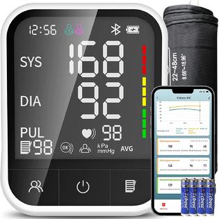 Vitkare Smart Bluetooth BP Machine with Adjustable Larger Cuff, Accuracy BP  Monitor Result, LED Color Backlit Larger Display, Stores up