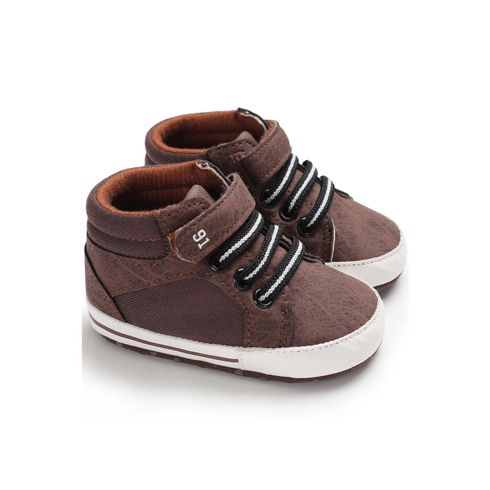 TOMCARRY Baby Boys High Top Round Toe Solid Colored Comfortable Shoes