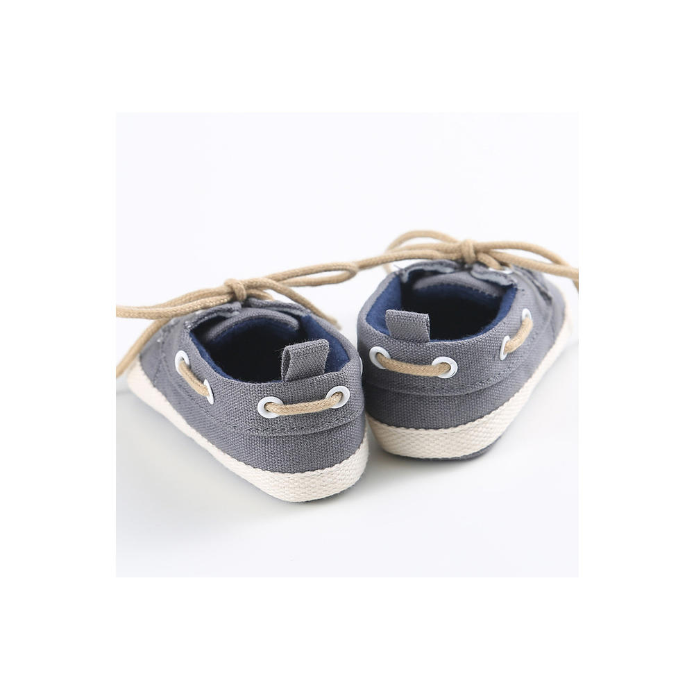 TOMCARRY Baby Boys Easy Lace Up Soft Inner Collar Beautiful Solid Colored Round Head Comfortable Shoes