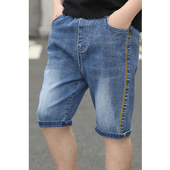 TOMCARRY Kids Boys Fantastic Solid Colored Durable & Comfy Elasticated Mid-Waist Casual Denim Short