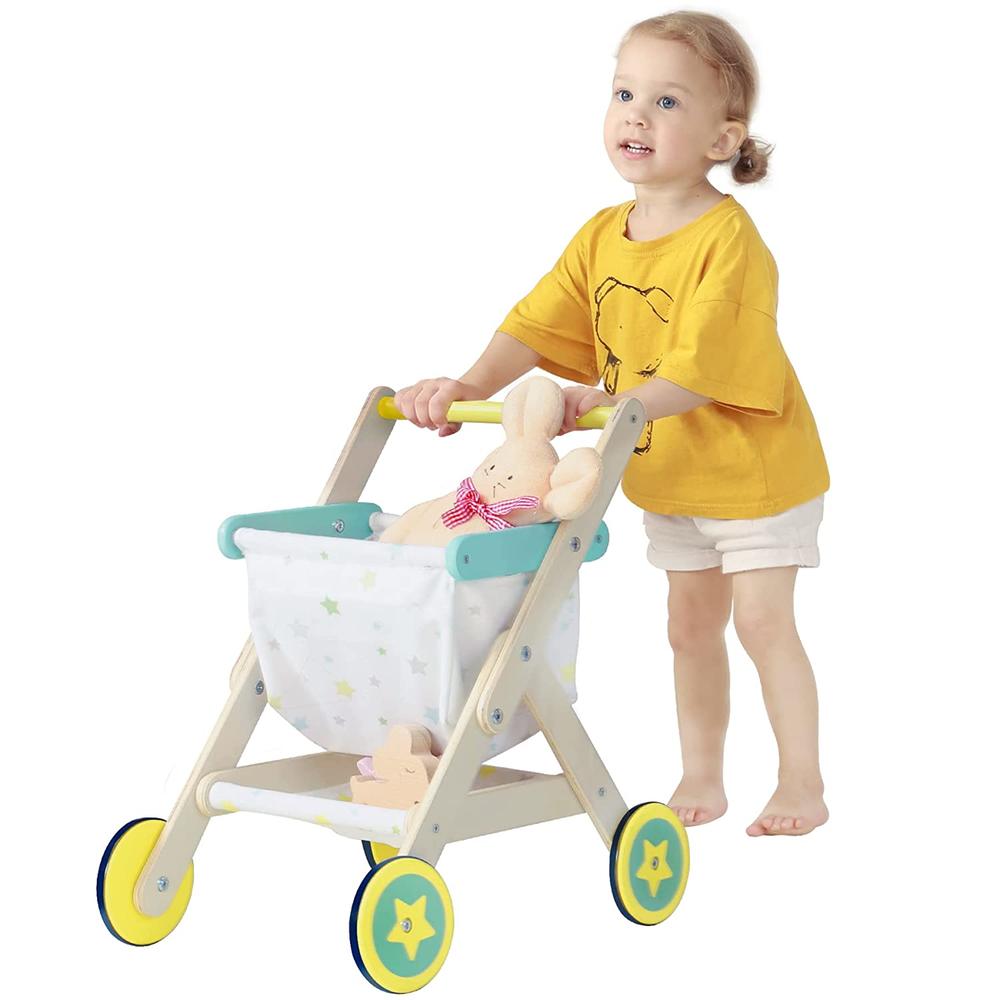 Labebe Baby Push Walker, Kids Shopping Cart Toy, Baby Walker with Wheels for Boy & Girl 12 Months and Up, Sit to Stand 2-in-1 Learning