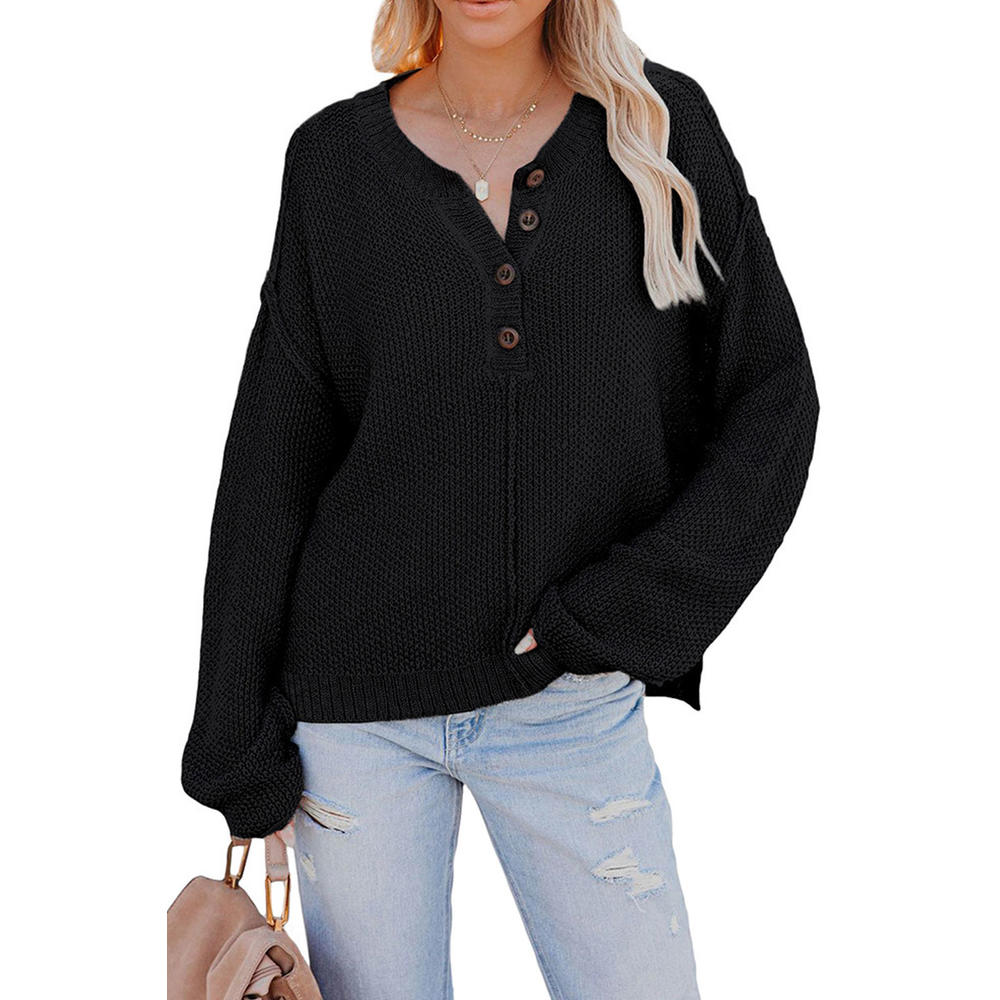 Tom Carry Women Awesome Solid Colored Half Open Collar Long Sleeve Winter Windbreaker Sweater