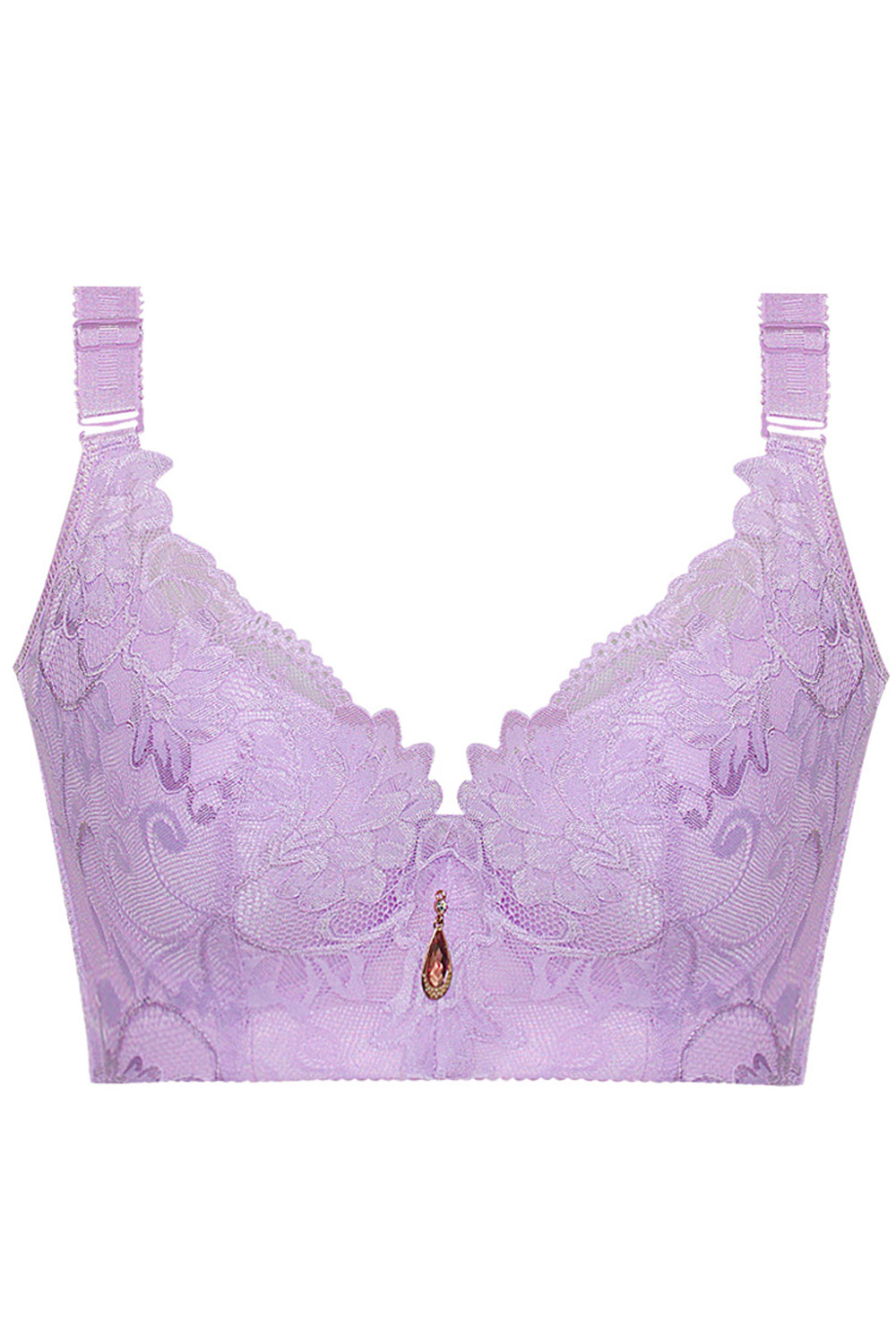 Women's Lace Push-Up Bandeau Bra | Plus Size Floral Underwire | Everyday & Special Occasion Wear