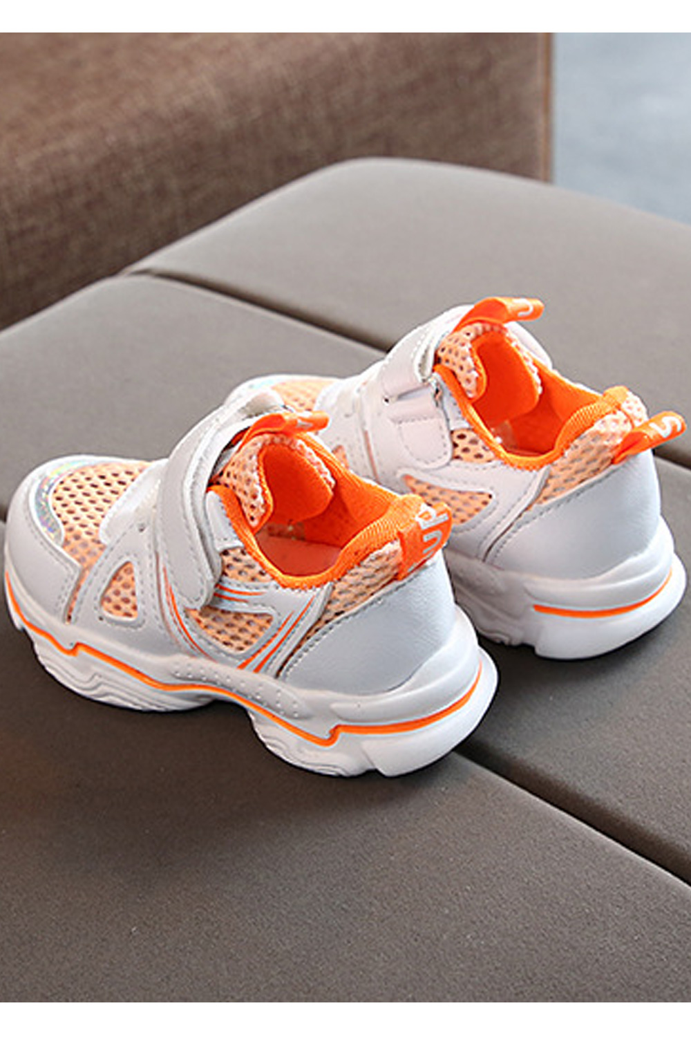 Selected Color is 2008 fluorescent net shoes orange