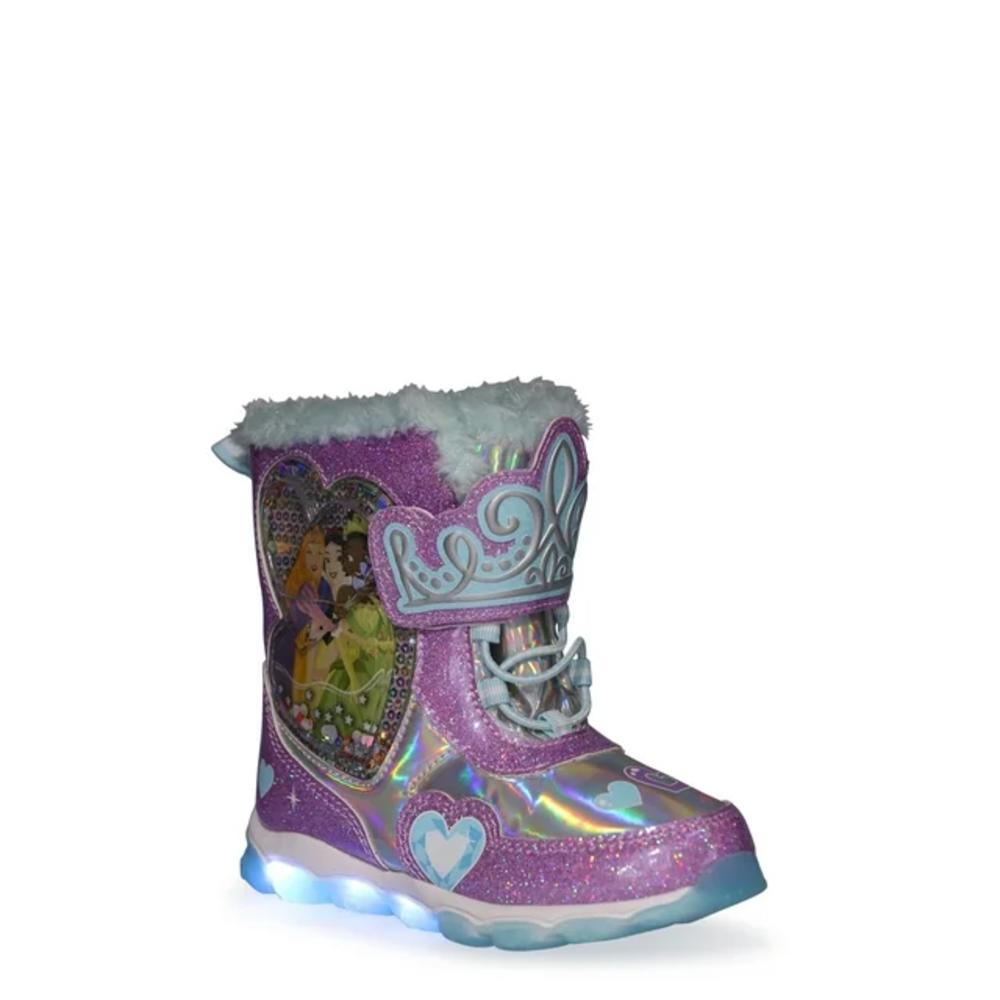 Disney Toddler Girl fleece-lined Light Up Winter Snow Boots