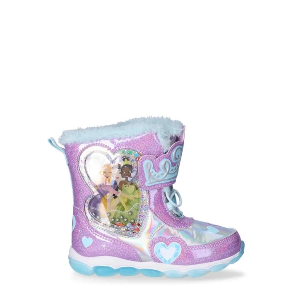 Disney Toddler Girl fleece-lined Light Up Winter Snow Boots