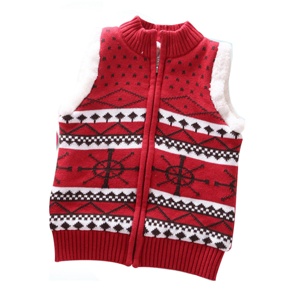 TOMCARRY Kids Baby Boys Warm Thick Printed Vest Cardigan