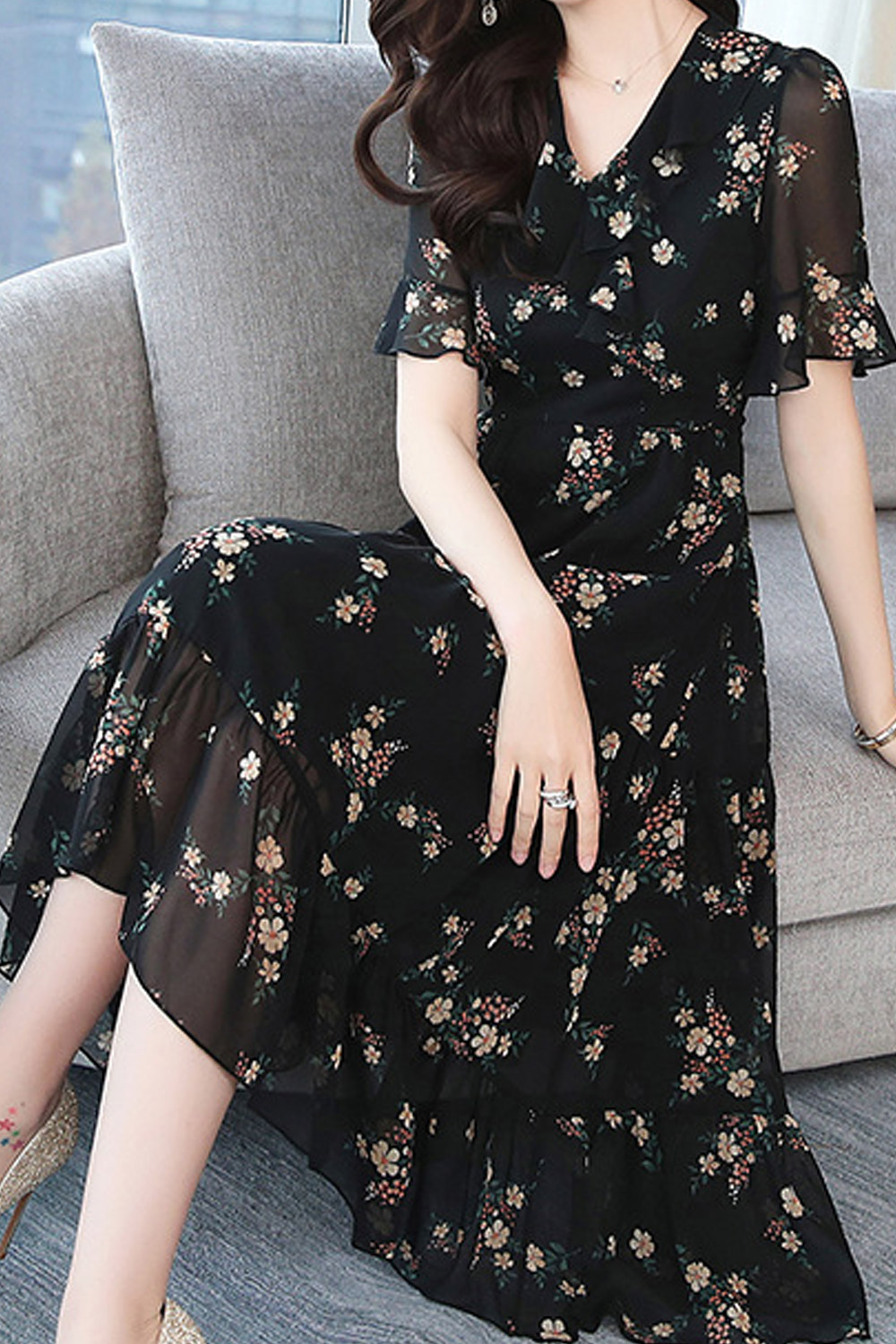 medium length frocks