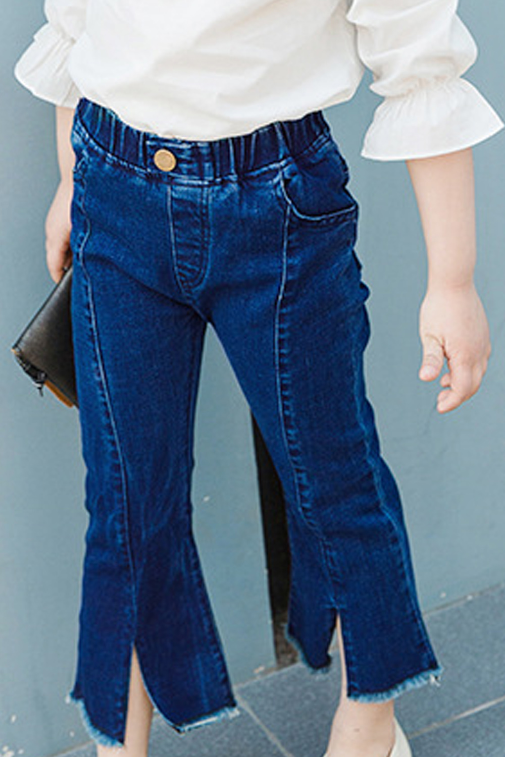 jeans with slits at bottom