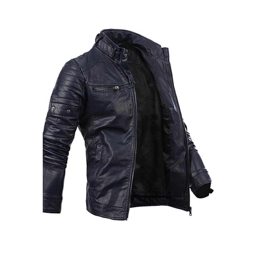 Tom Carry Men Winter Regular Fit Long Sleeve Casual Leather Jacket