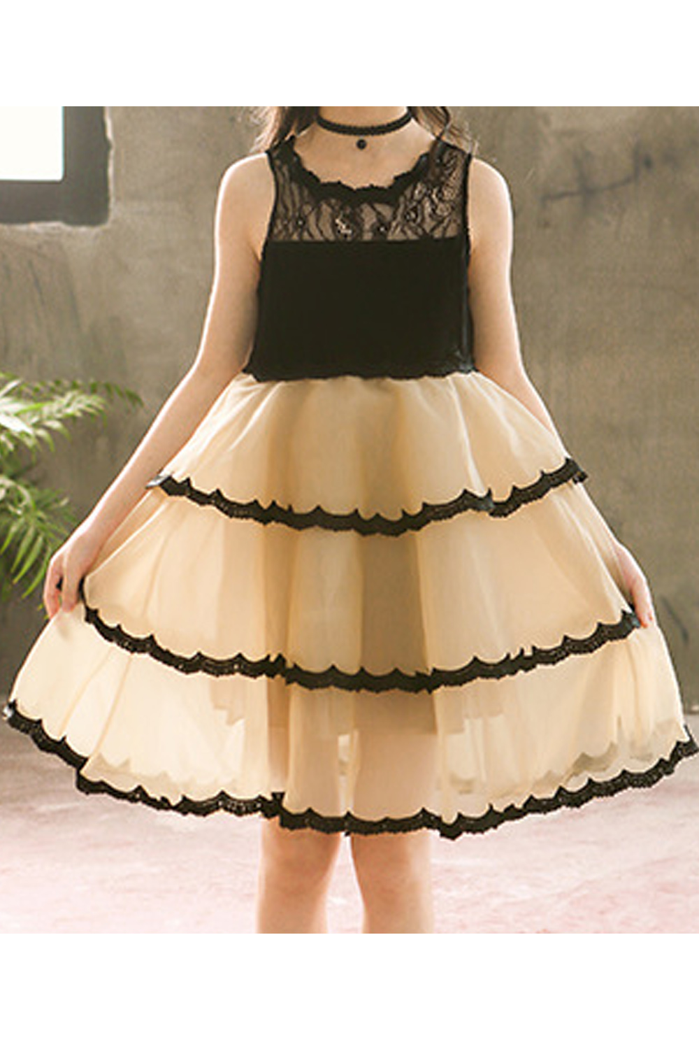 Tomcarry Kid Girl Attractive Multilayer Skirt Party Dress