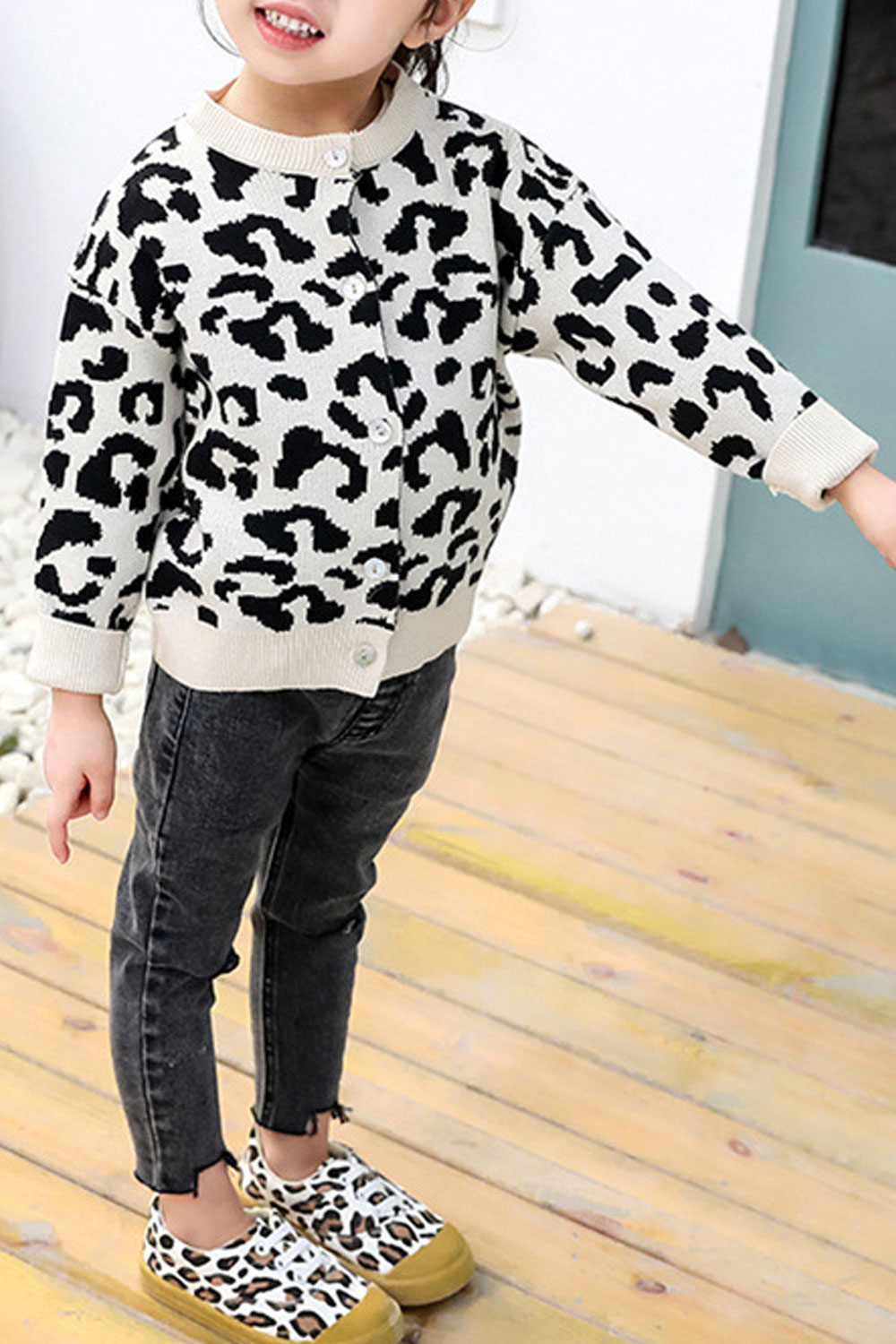 baby leopard cardigan