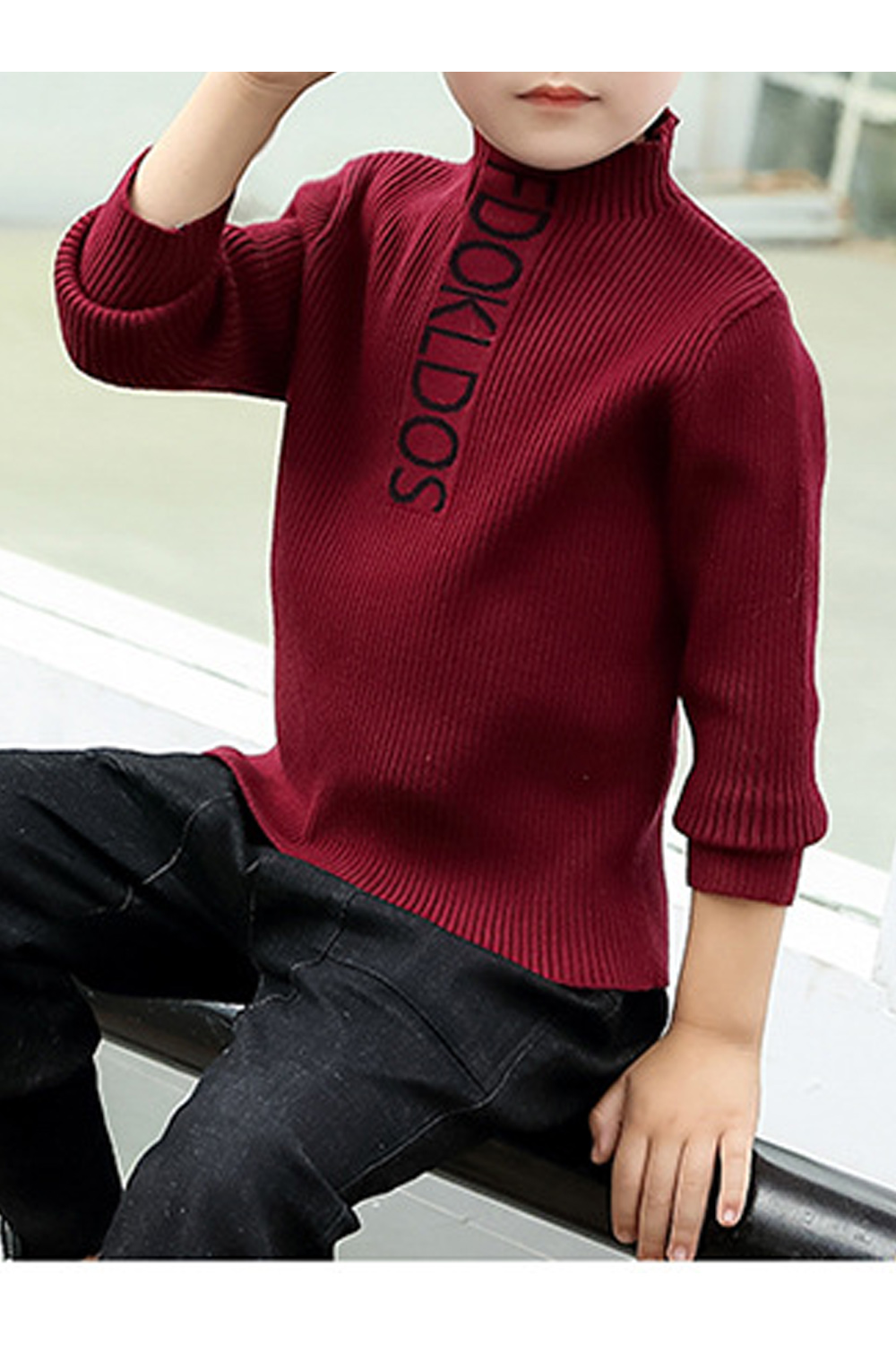 high neck sweater for baby boy