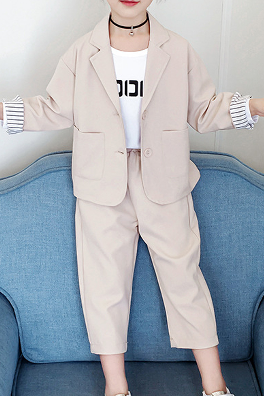 Two piece suit for girls clearance