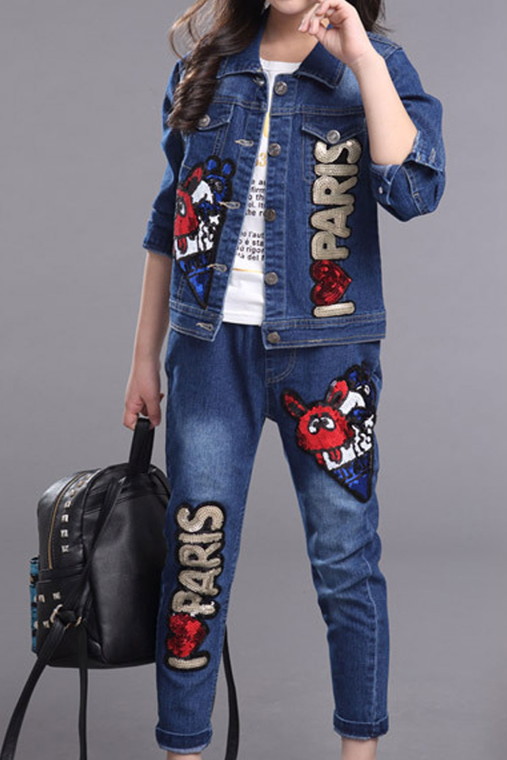 Two piece suit for girls clearance