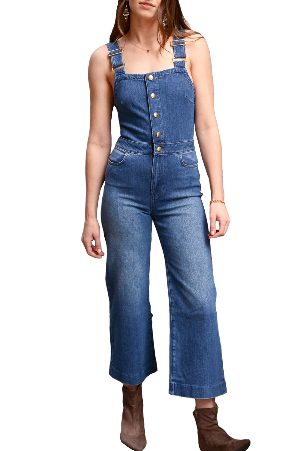 jumpsuit in jeans fabric