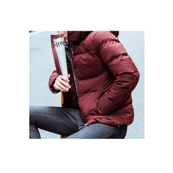 TOMCARRY Men Simply Styled Hat Neck Warm Thick Padded Jacket