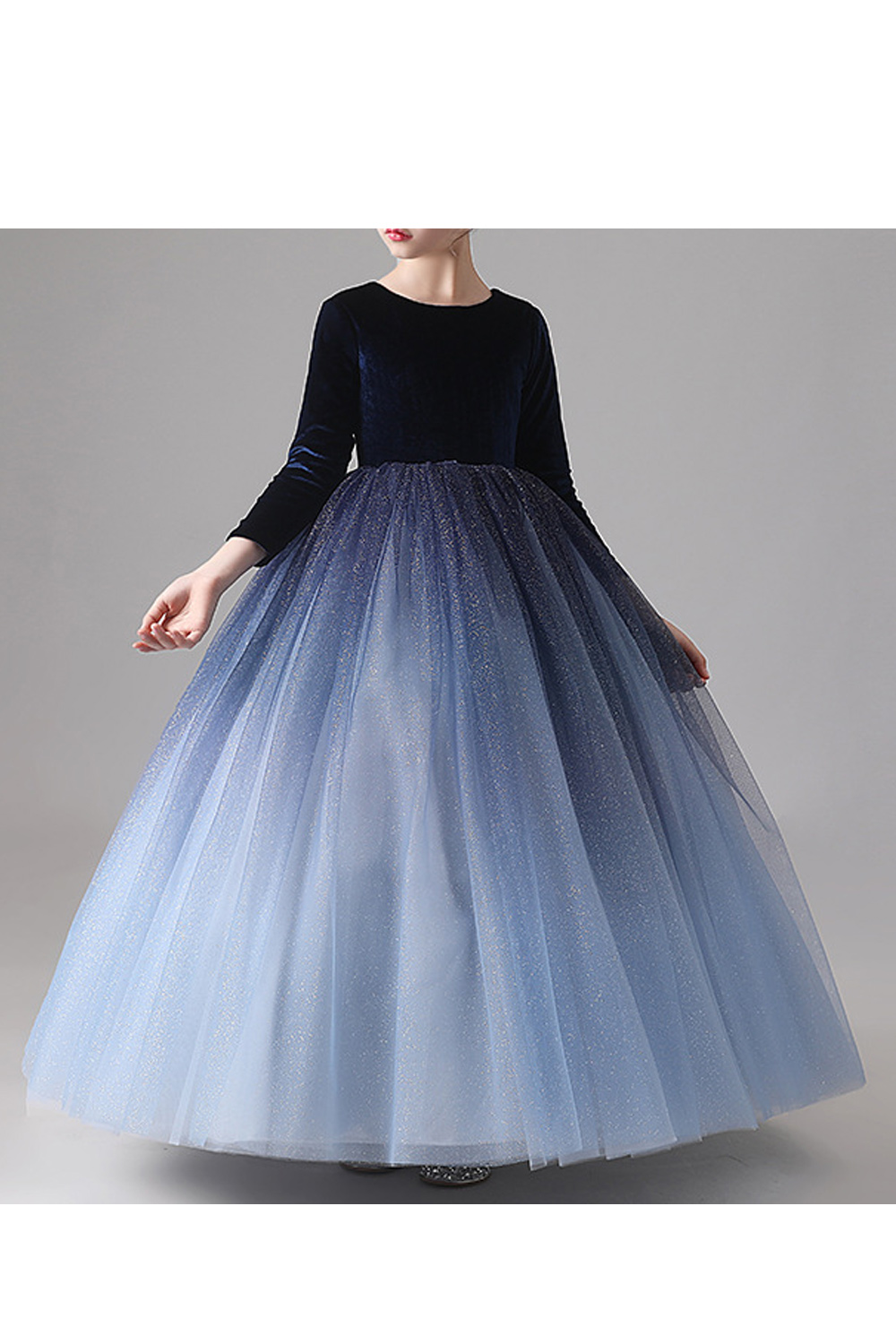 girls long blue skirt
