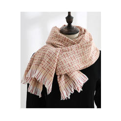 Zumeet Women Comfortable Plaid Pattern Stylish Cashmere Material Thick Scarf