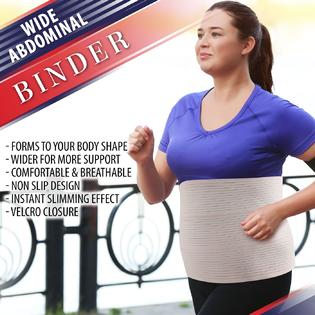 Armstrong Amerika Wide Abdominal Binder Belly Wrap – Plus Size Postpartum Tummy  Tuck Belt Provides Slimming Bariatric