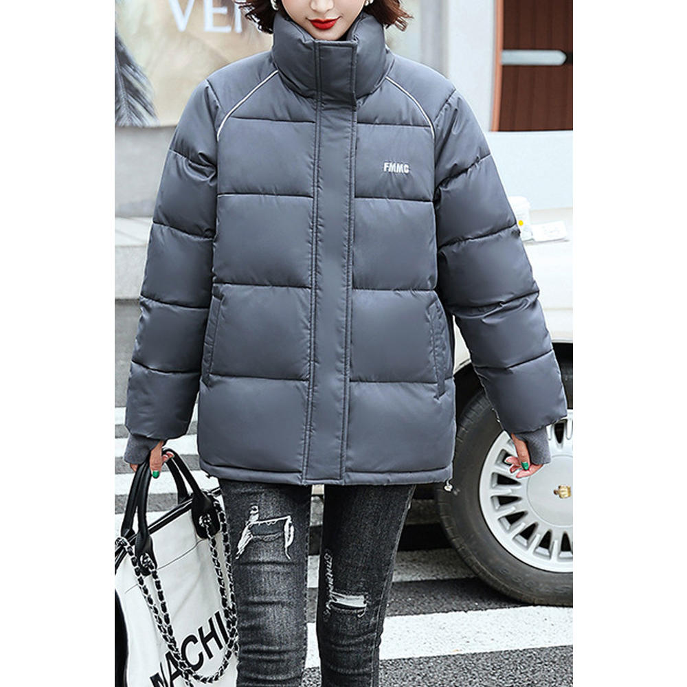 Zumeet Women Stylish Regular Fit High Collar Padded Jacket